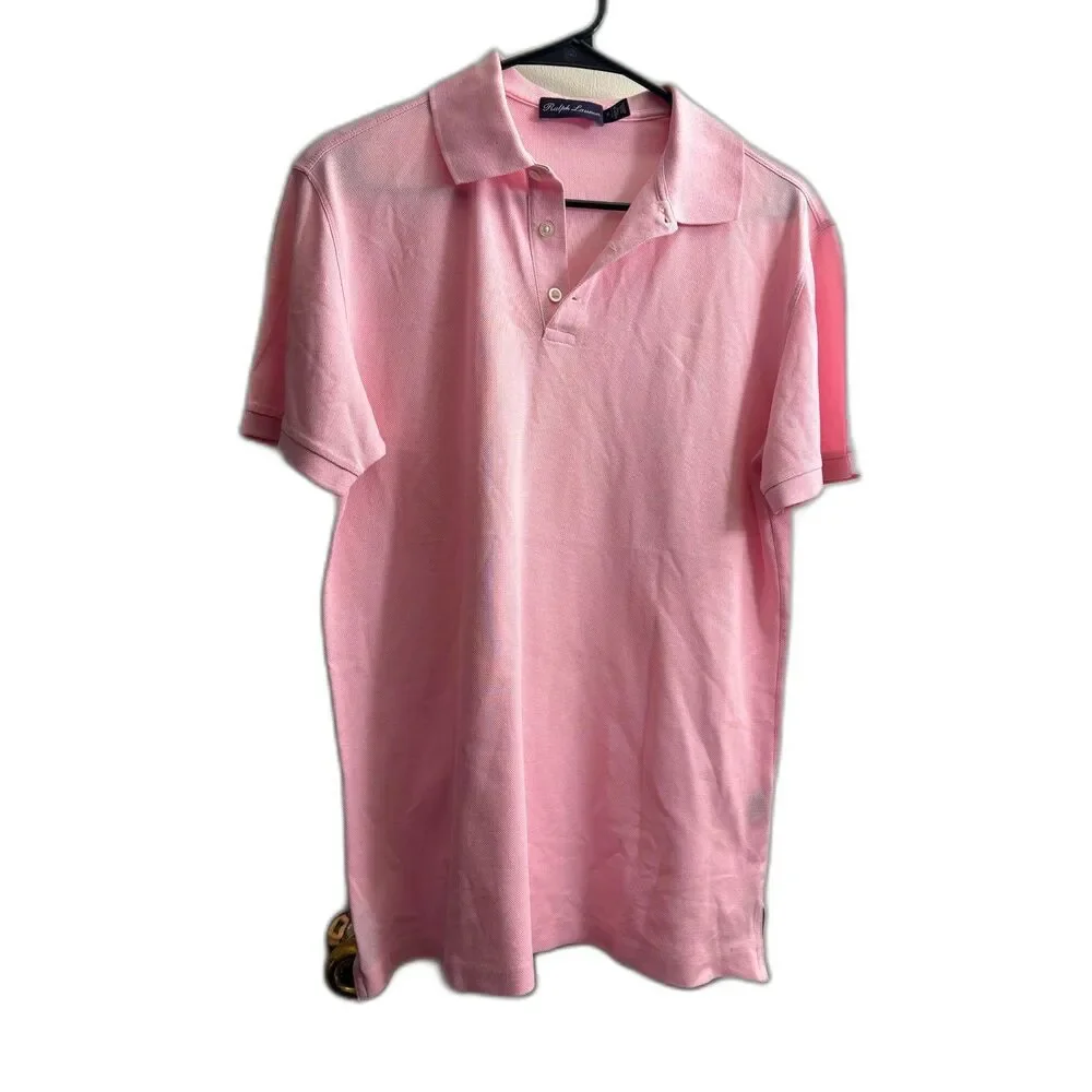 Men's Ralph Lauren Purple Label Polo Pink Size S Golf 100% Cotton